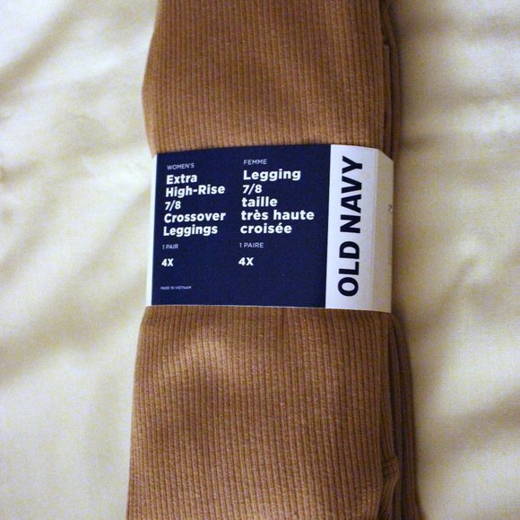 Extra High-Waisted Crossover Rib-Knit 7/8-Length Leggings for Women - Picture 1 of 3